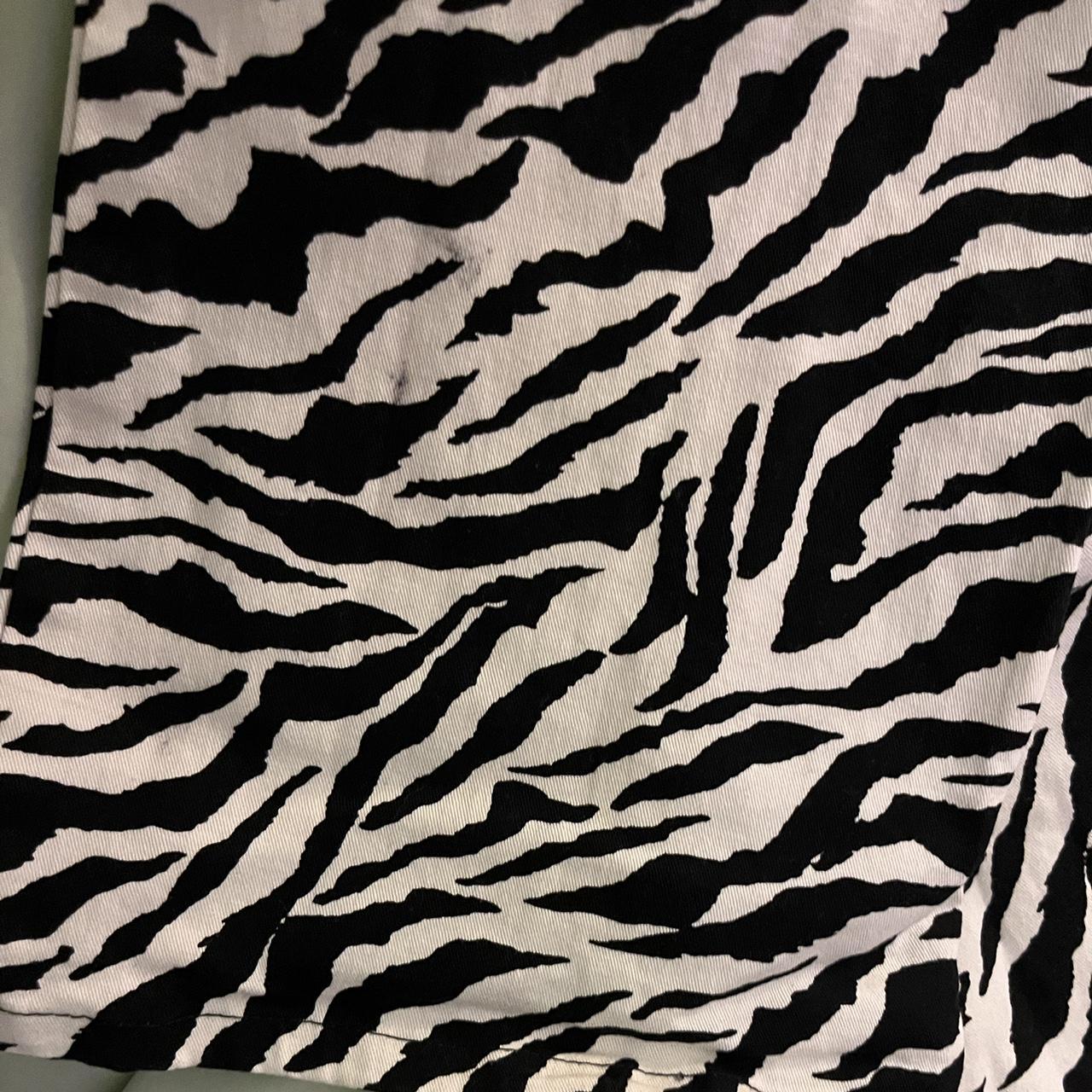 motel zebra flare jeans worn once Depop