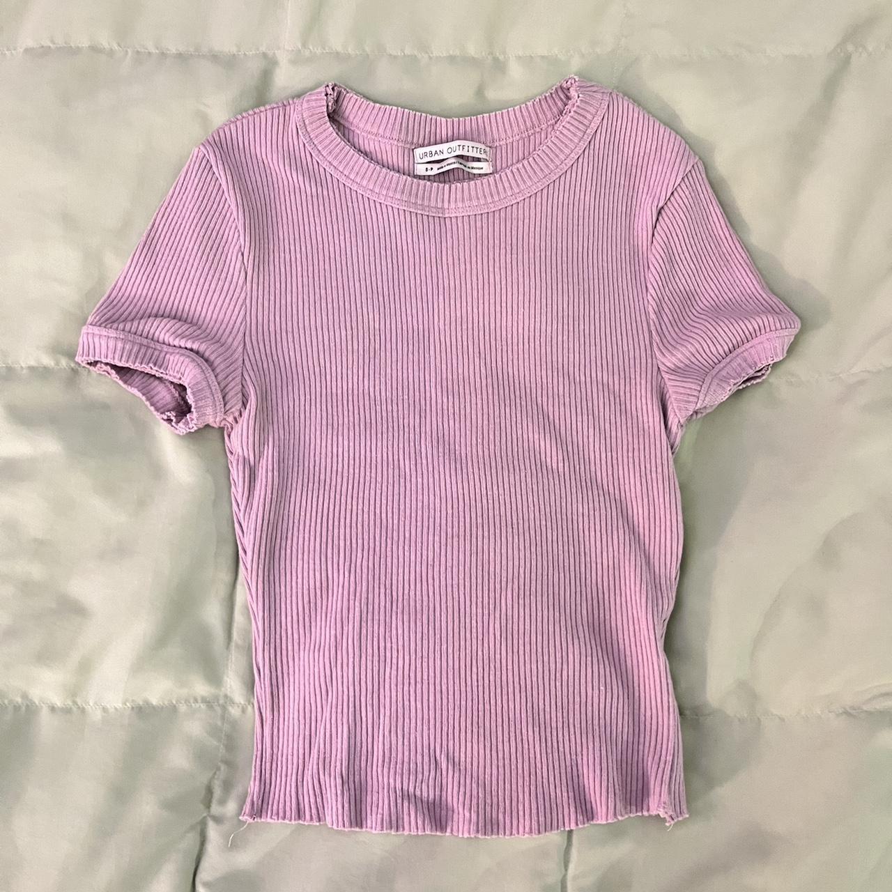urban top ribbed fitted baby tee fit Depop