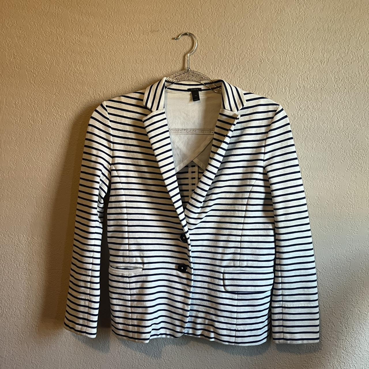 J crew striped on sale blazer