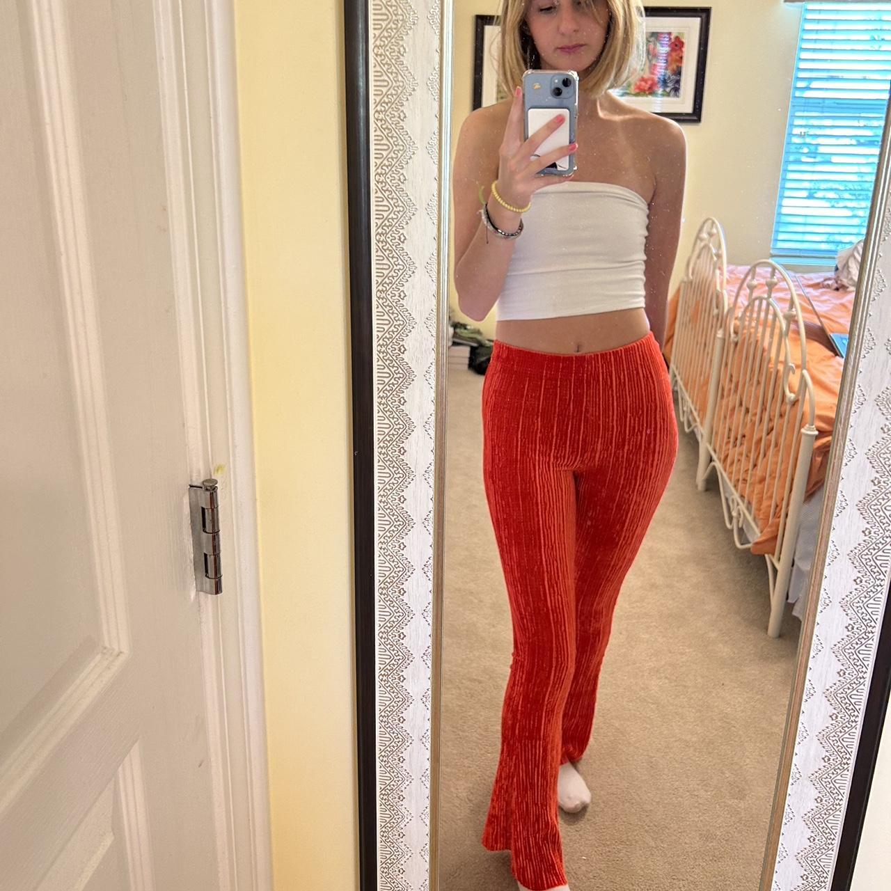 adorable unique urban outfitters “cord” flare pants - Depop