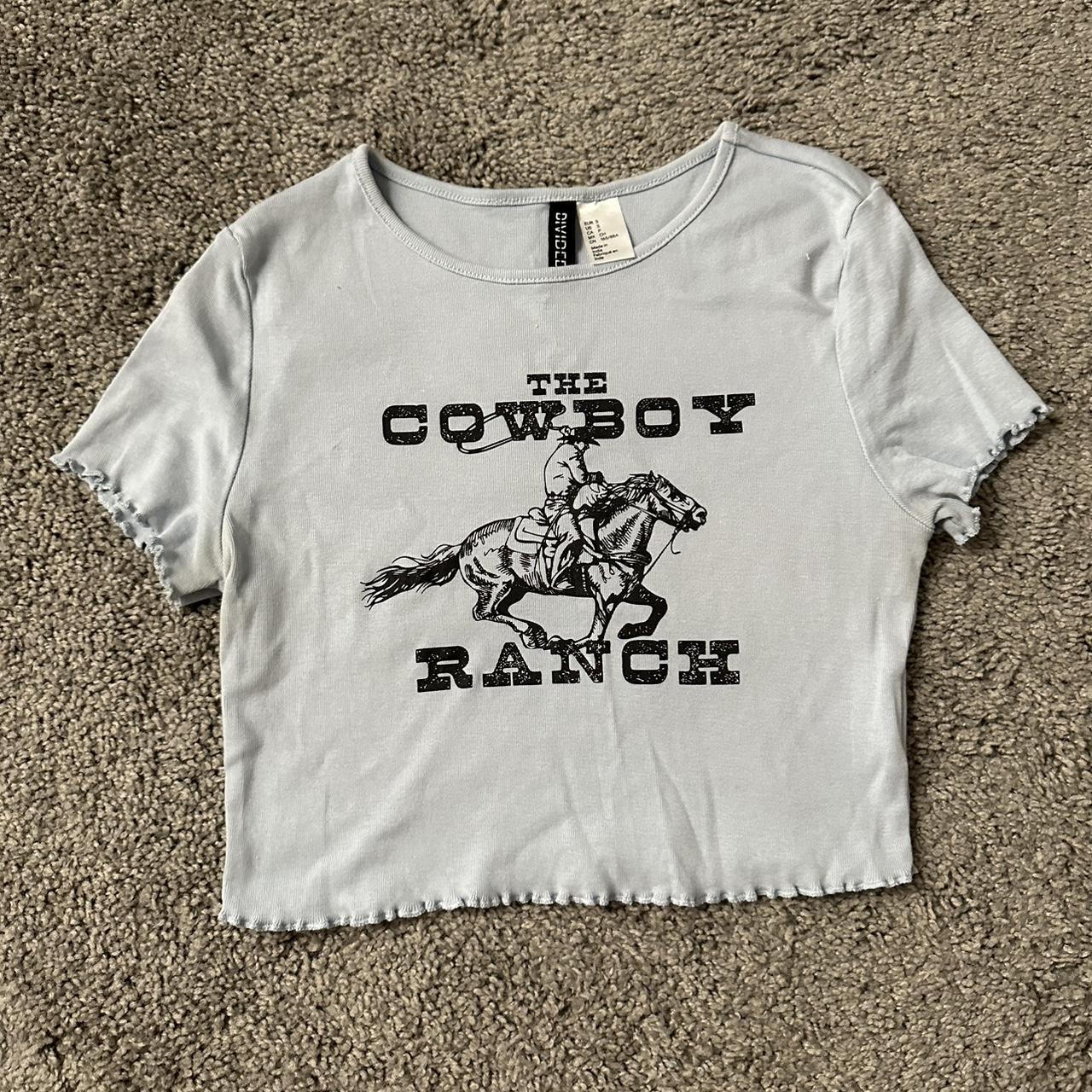 Cropped top - Light blue/The Cowboy Ranch - Ladies