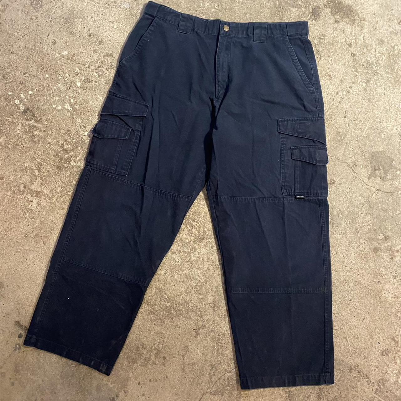 American Vintage Men's Black and Grey Trousers | Depop