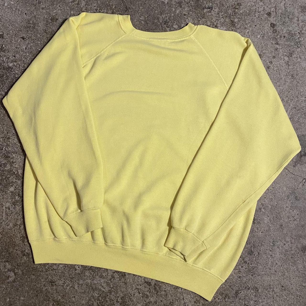 American Vintage Women's Yellow and Black Sweatshirt | Depop