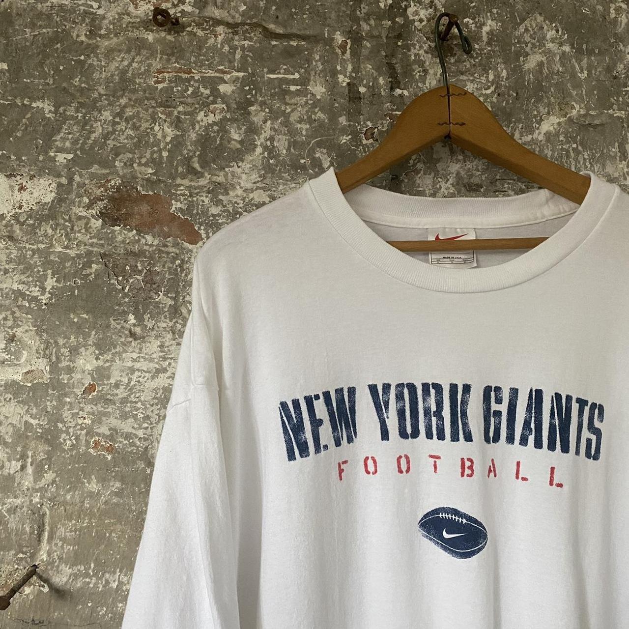 \ud83d\uded2 vintage 90s NIKE NEW YORK GIANTS white basic... - Depop