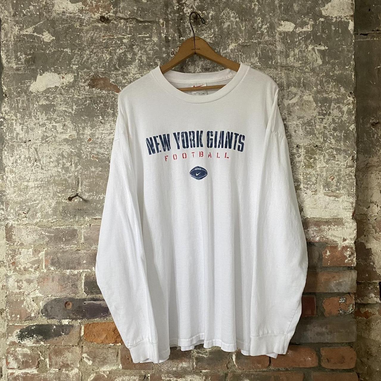 Vintage 90's New York Giants White Long Sleeve - Depop