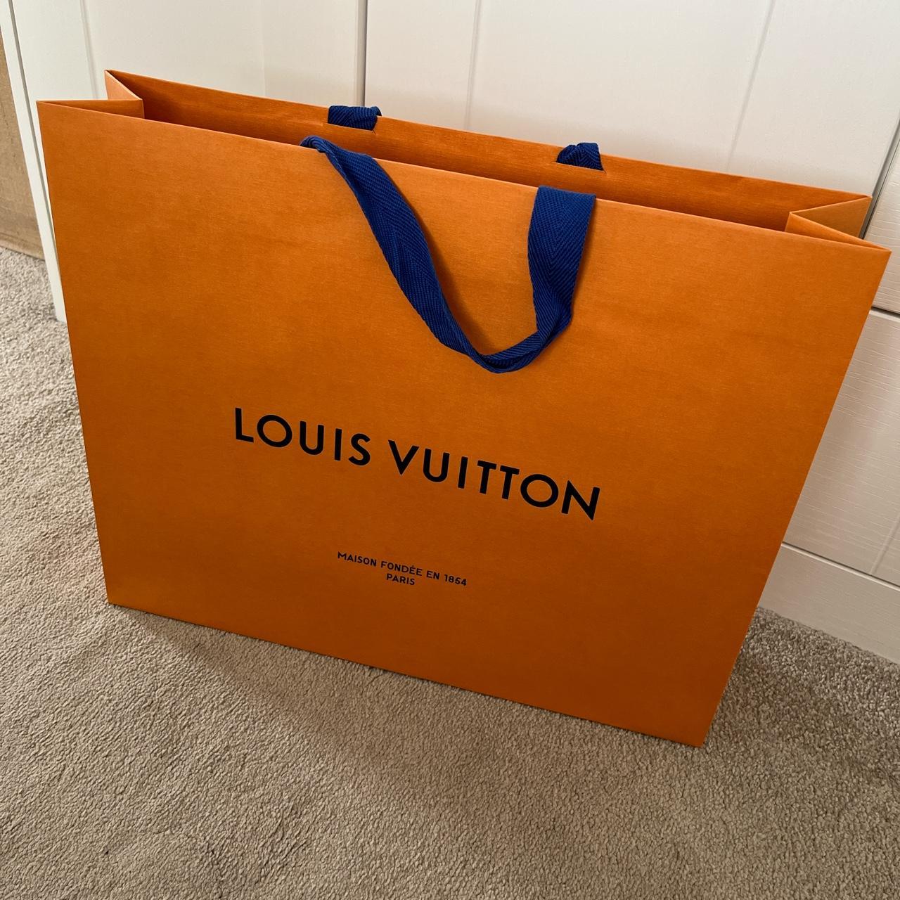 Louis Vuitton bag. Orange large size gift bag with... - Depop