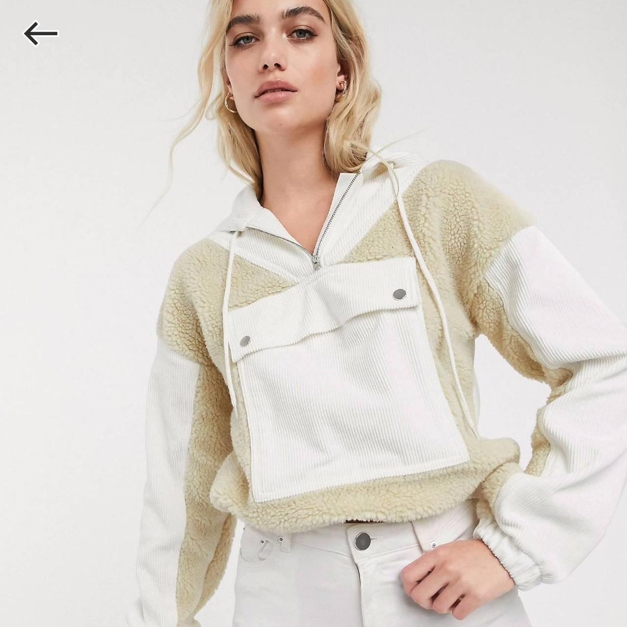 Cropped clearance borg hoodie