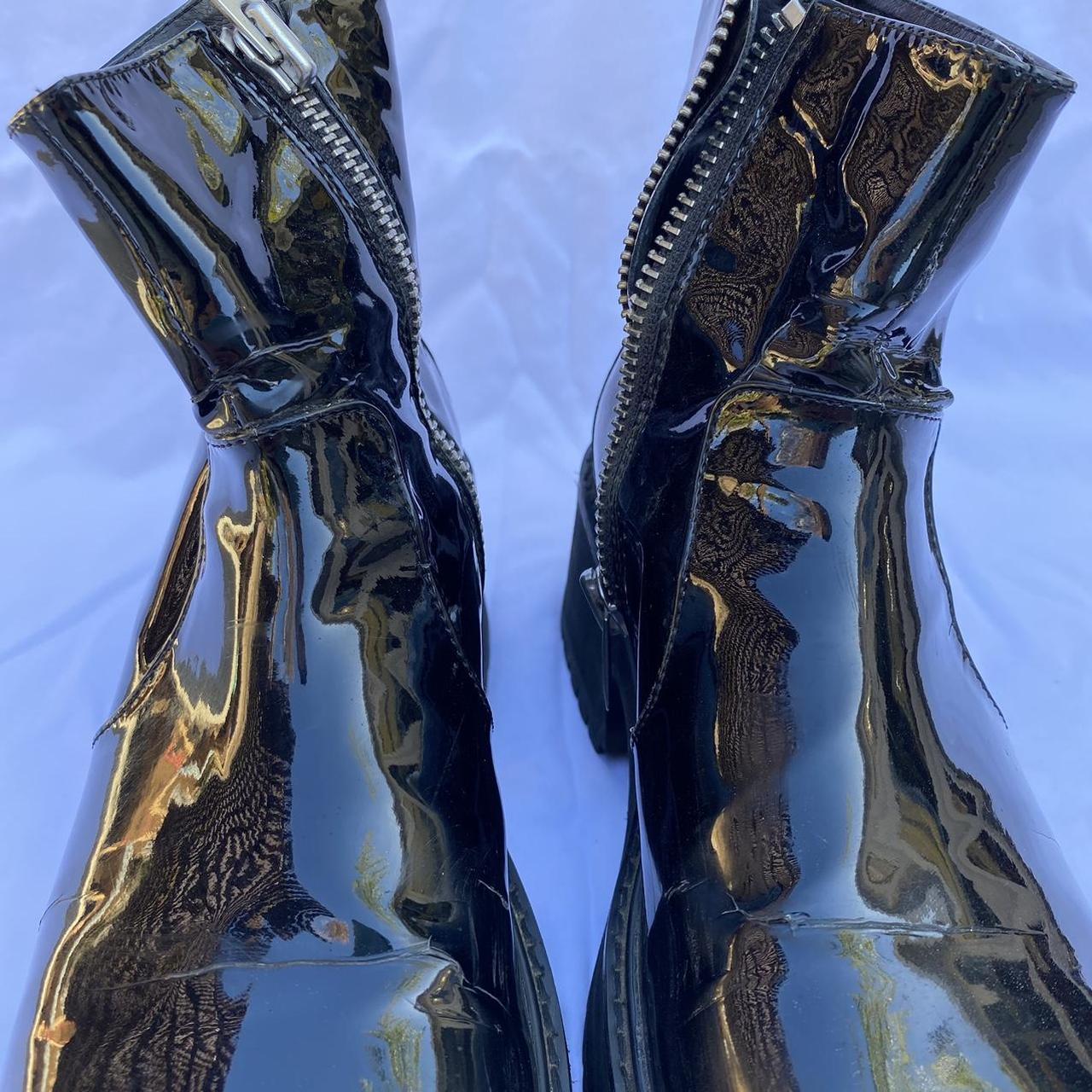 UNIF Dada Boots black platform boots with heel,... Depop