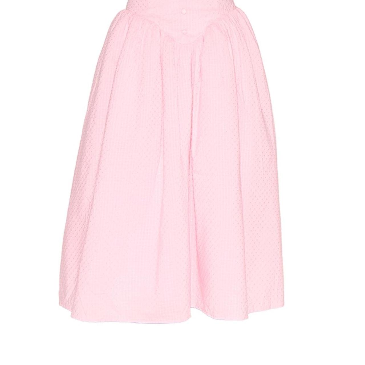 Candy pink embroidered cotton halterneck midaxi... | Depop Candy pink embroidered cotton halterneck midaxi... | Depop