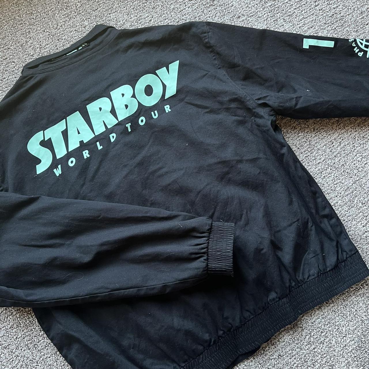 The Weeknd XO Starboy store Legend of the Fall Tour Merch Coach Jacket in Black XL