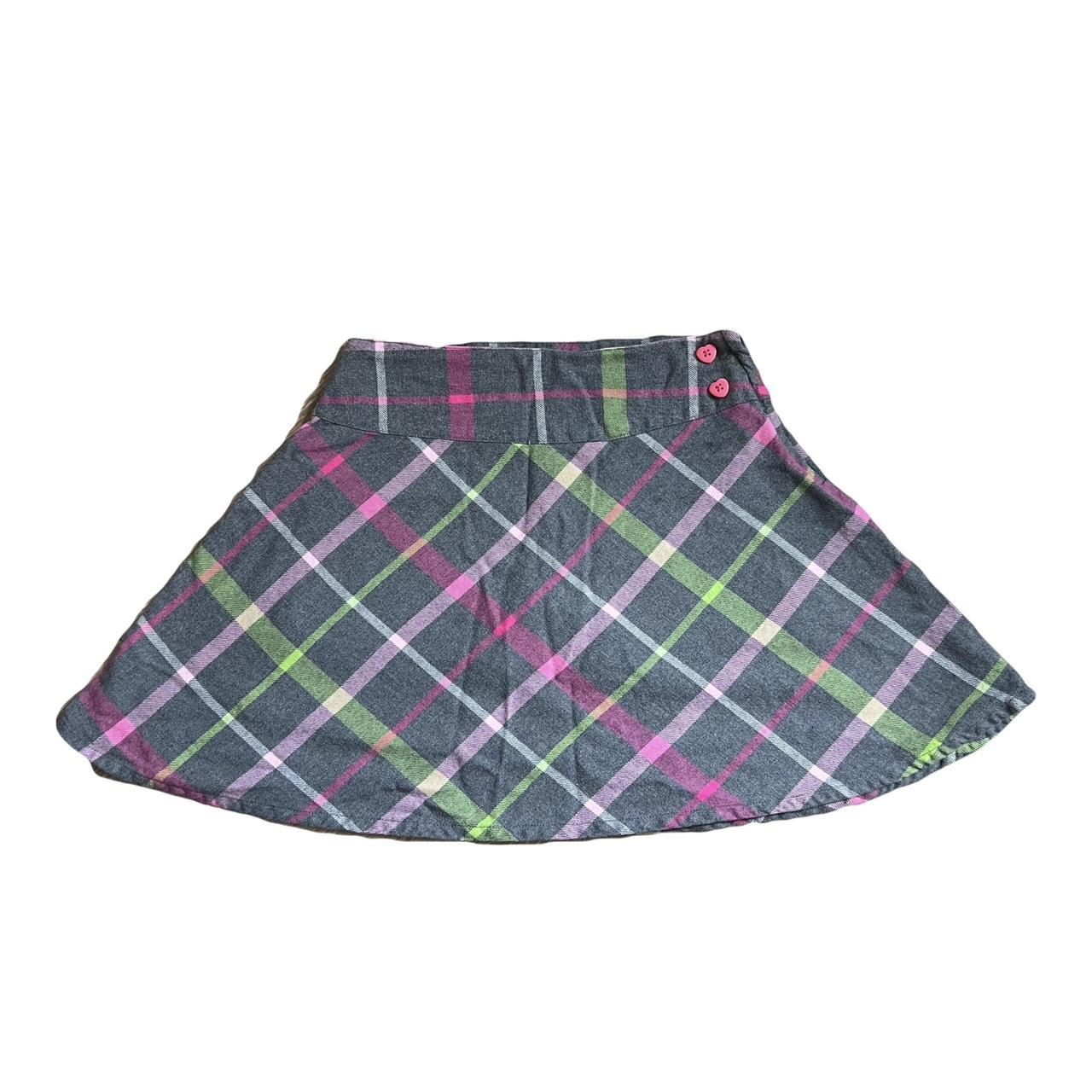 Gymboree pink / black tiered plaid skirt ☆features - Depop