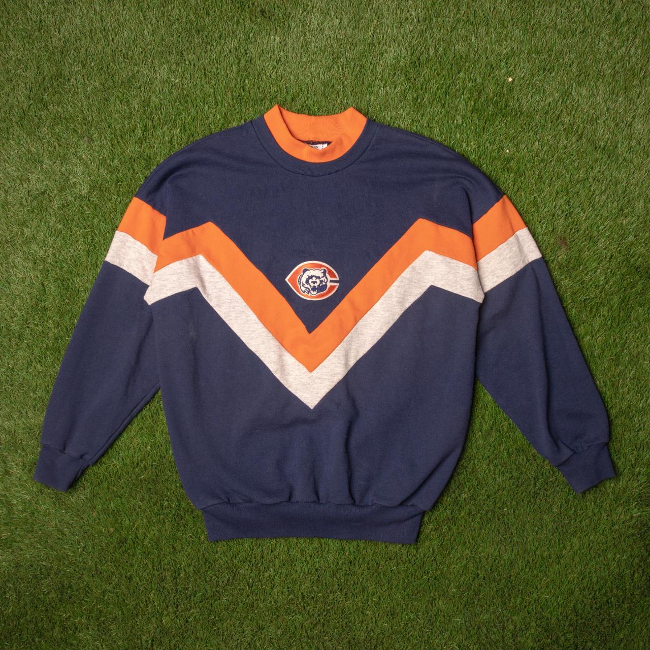 Chicago Bears Sweatshirt Men Large Orange NFL Football Retro Monsters of  Midway