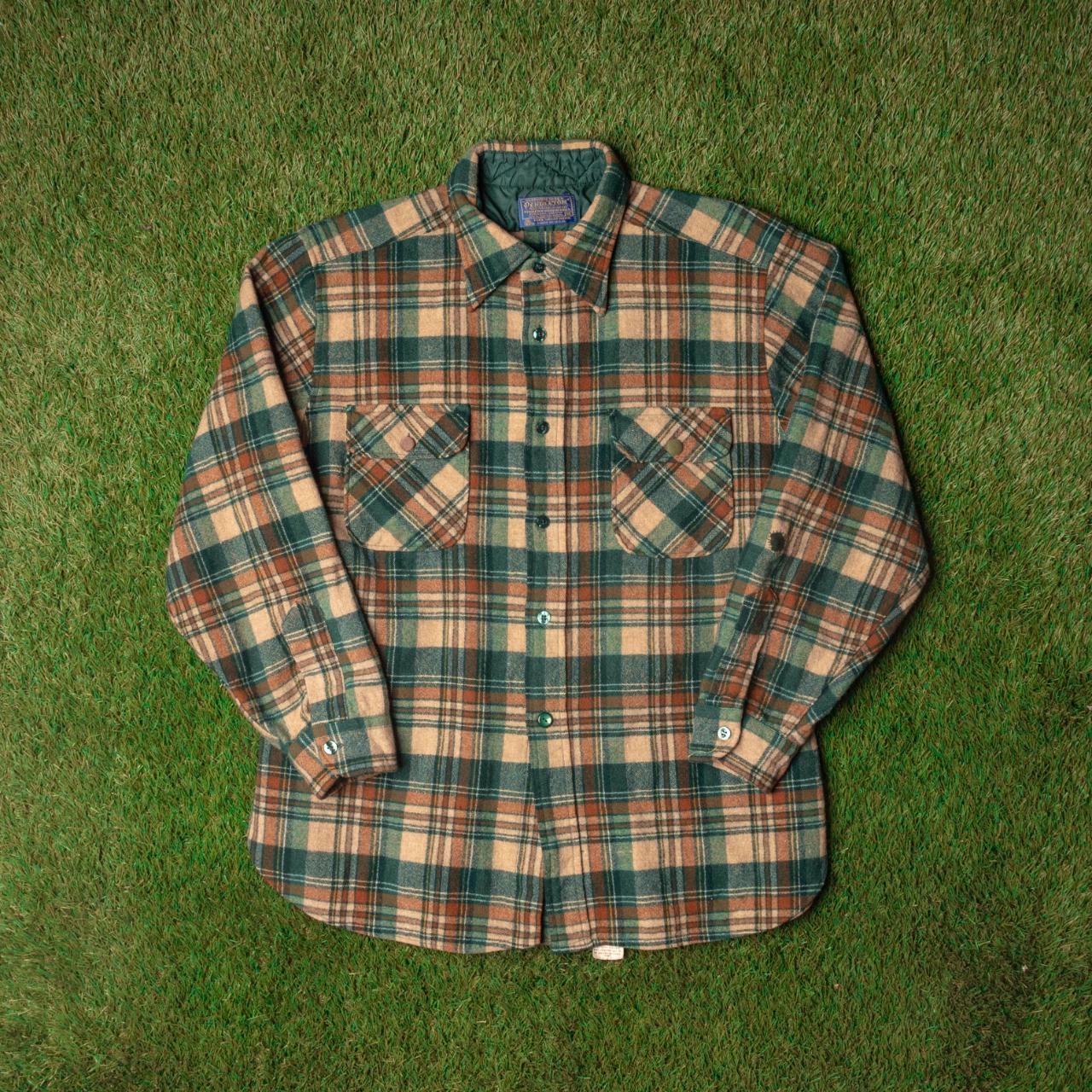 VINTAGE Flannel Shirt Adult XL Blue Plaid Back - Depop