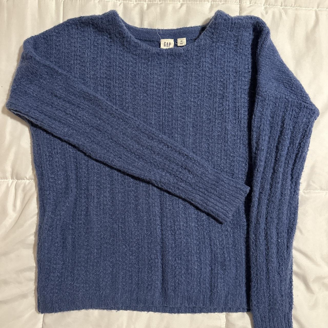 blue gap sweater the softest material ever labeled... - Depop