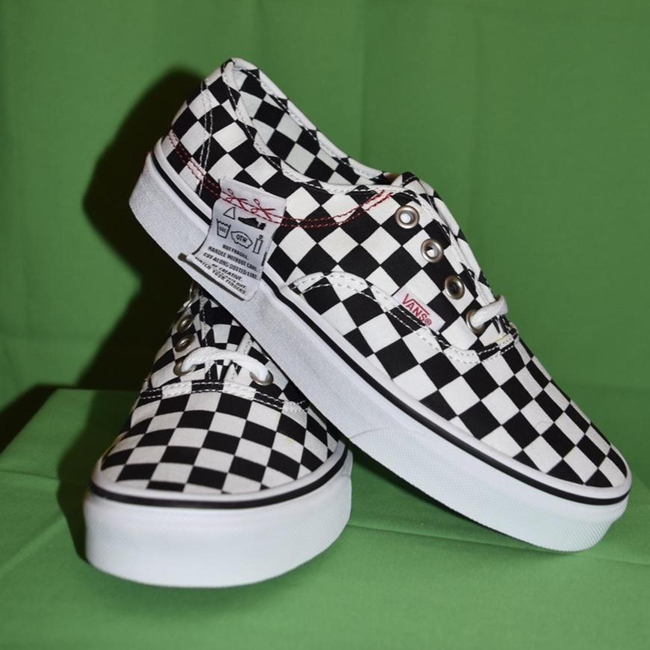 Full checkered chunky vans - Depop