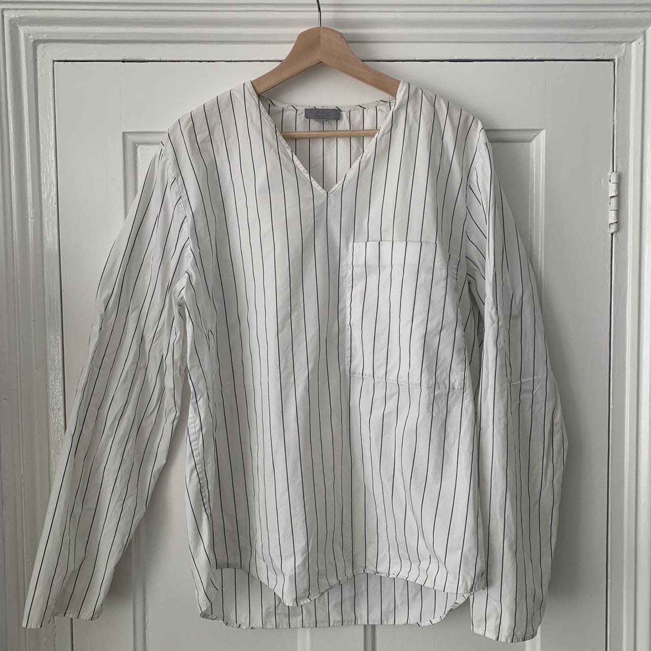 COS Men's White and Black Shirt | Depop