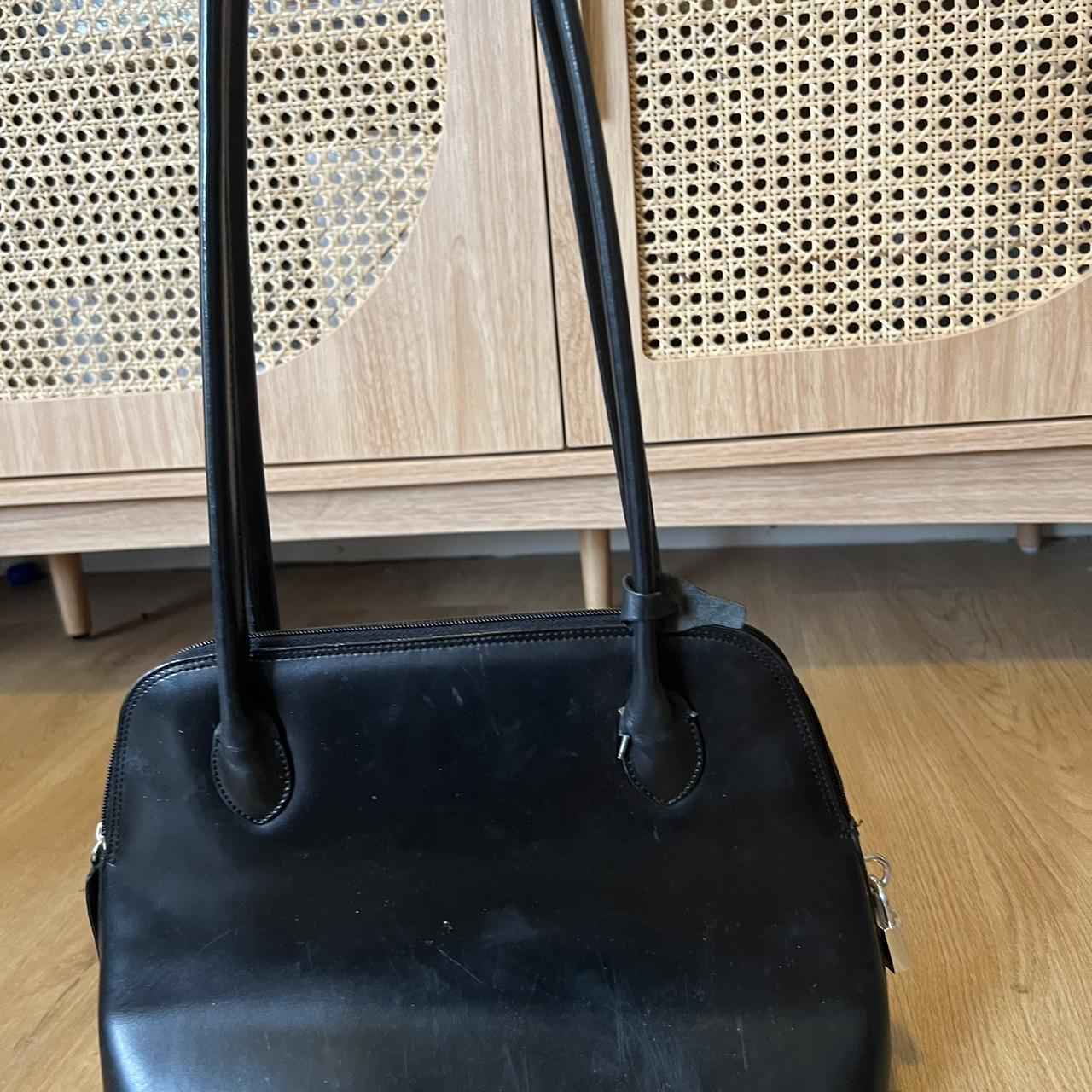 Small black handbag with lock and key - Depop