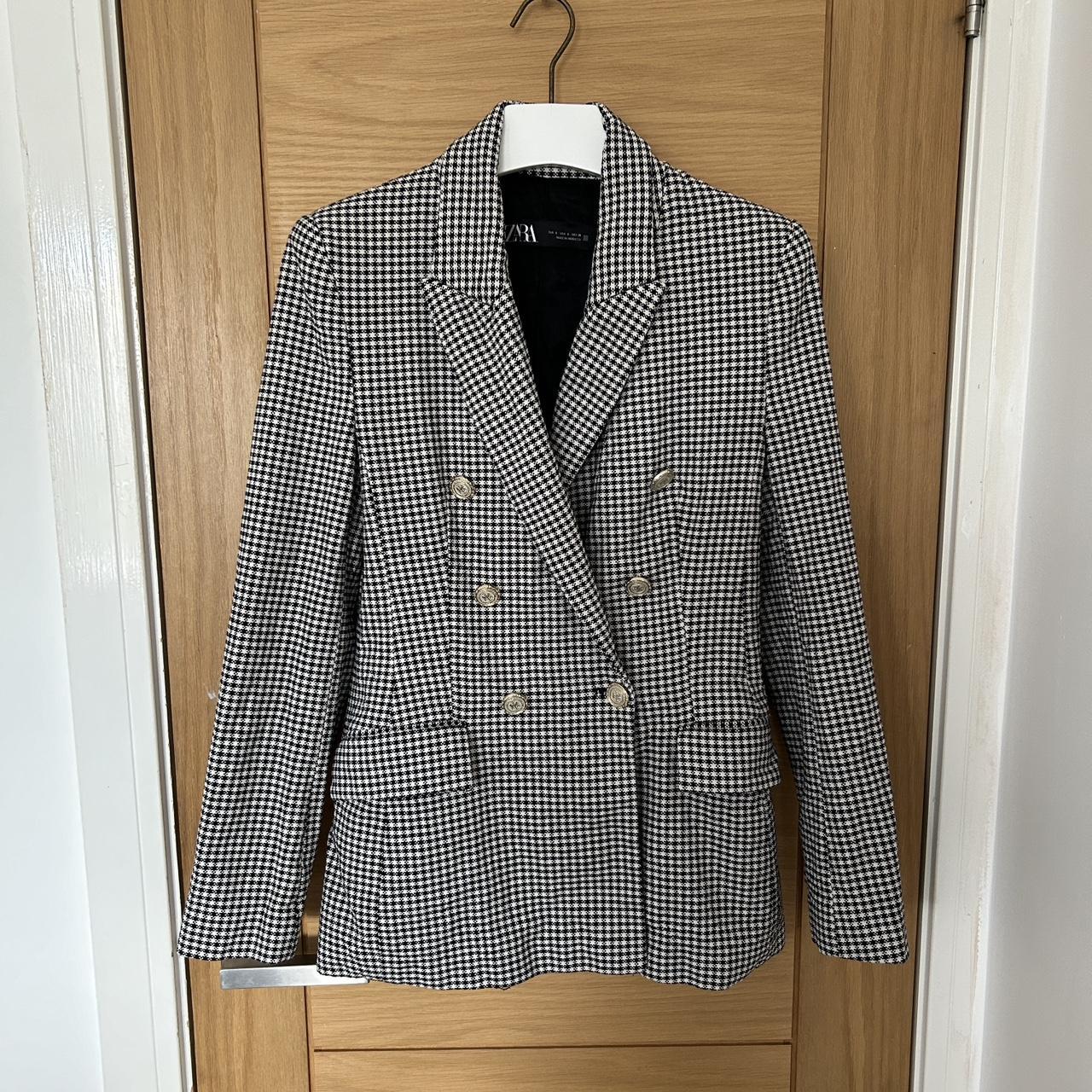 Zara Check Blazer Blog Zara Textured, Tailored Double Breasted Blazer