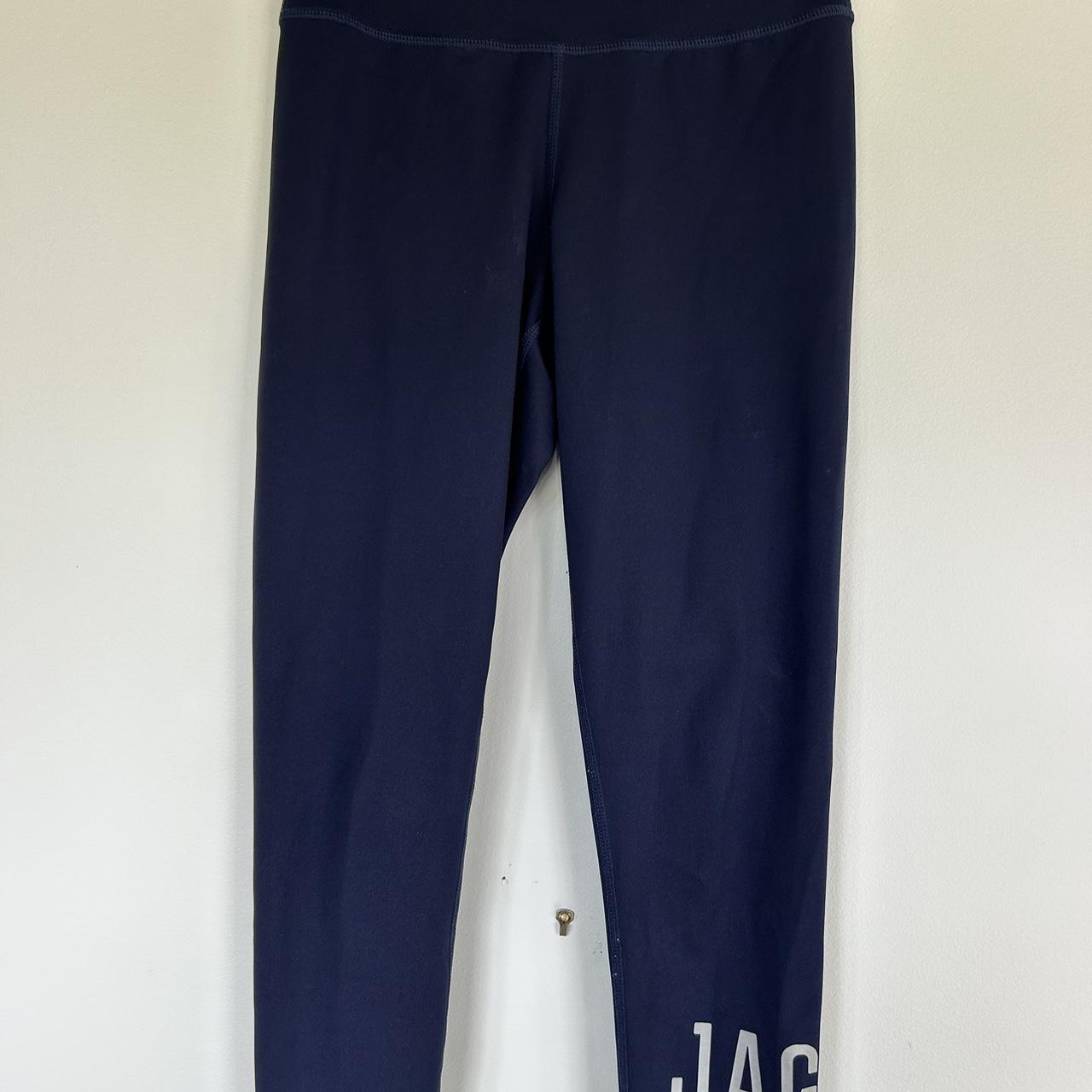 Jaggad leggings in navy blue, 3/4 length in size... - Depop