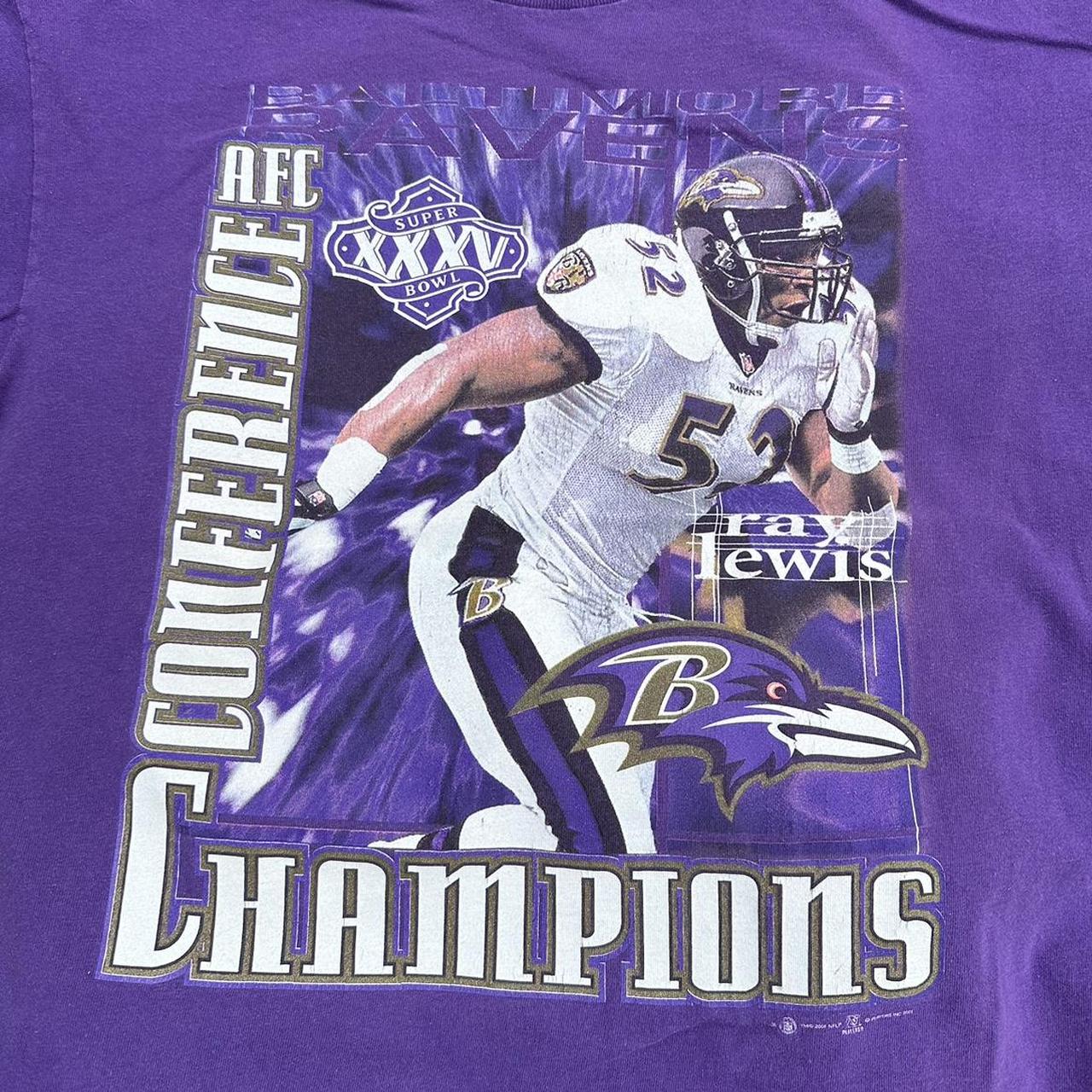 Vintage Baltimore Ravens Super Bowl XXXV Champs Ray Lewis T-Shirt