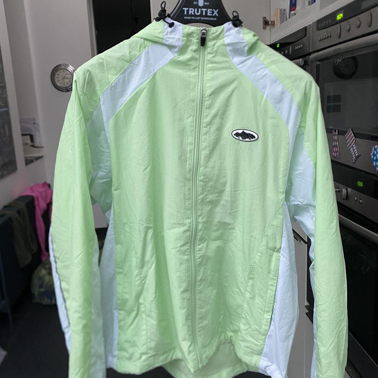 Corteiz Spring Jacket Mint Green White Size:... - Depop