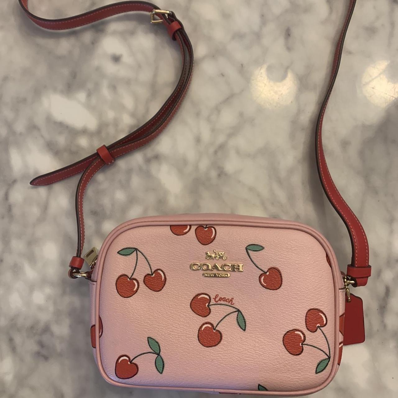 Coach Women's Pink and Red Bag Depop