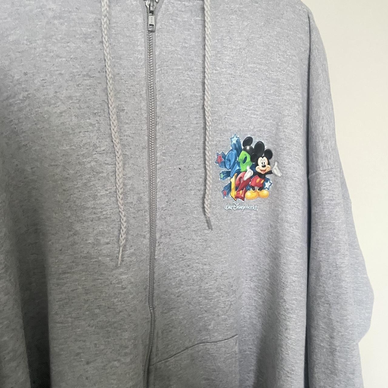 Vintage Disney zip up hoodie with print on back and... - Depop