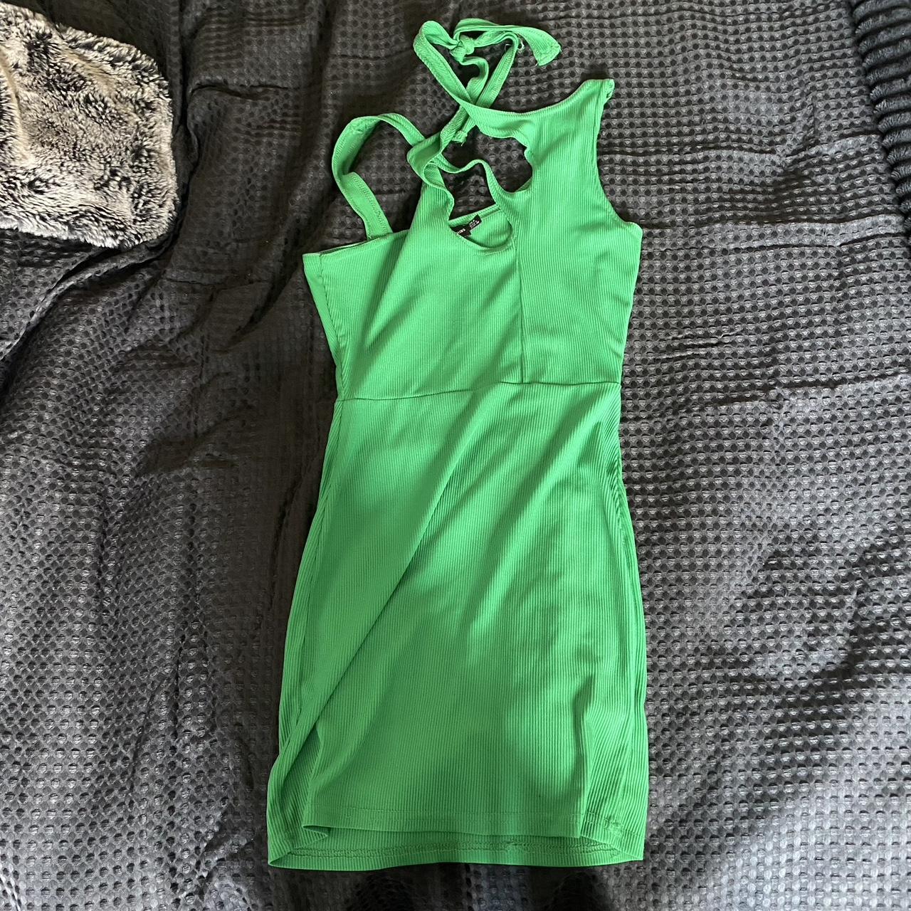 PrettyLittleThing Women's Green Dress | Depop