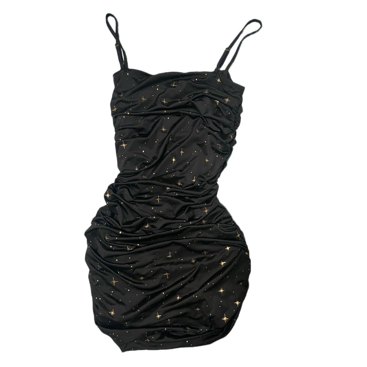 Elsie and Fred Women's Black and Gold Dress (2)
