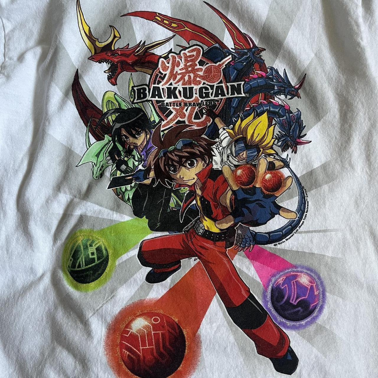 Bakugan Battle Brawlers long sleeve white shirt w/... - Depop