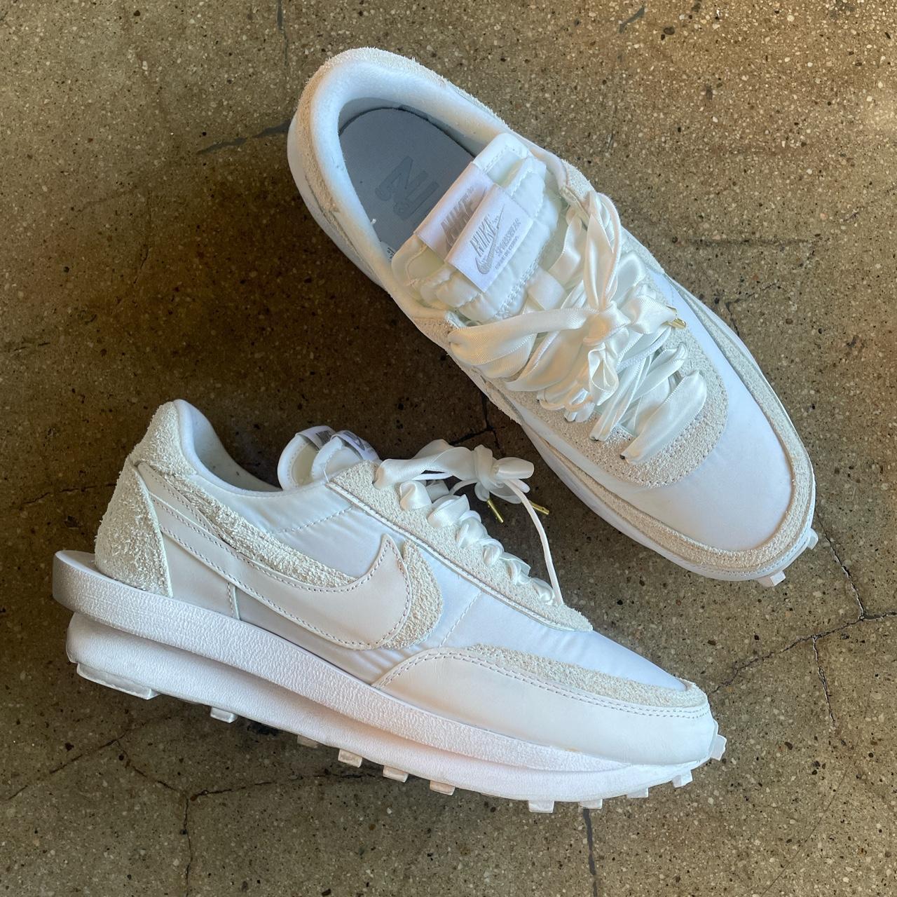 sacai x nike waffle white