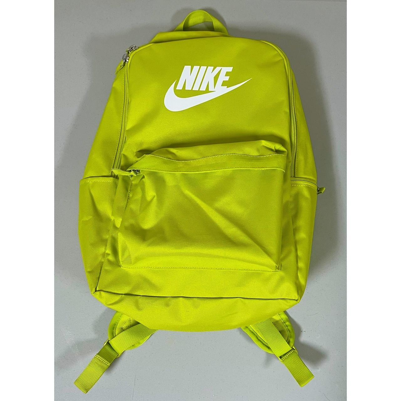 Nike Lime Green Neon Logo Sports School Backpack Bag