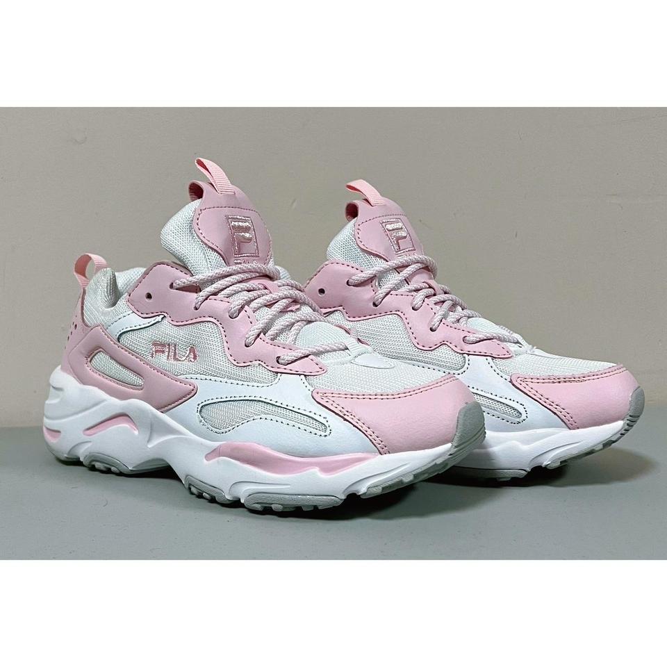 FILA Pink White Ray Tracer Chunky Sneakers. Depop