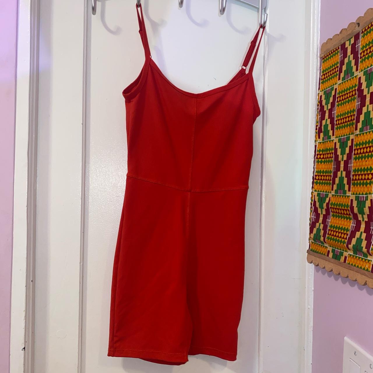 Size small red glassons romper It’s more like a... Depop