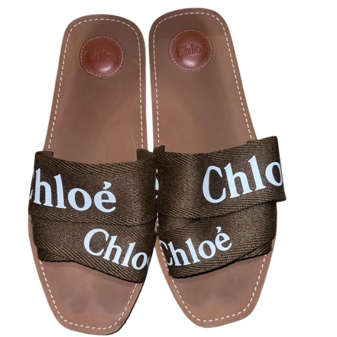 サンダル・ミュール CHLOE Women Sandals CHC25U09ZRT 260 Brown Chloé 40mm Jeanette slip-on Sandals | Brown | FARFETCH JO