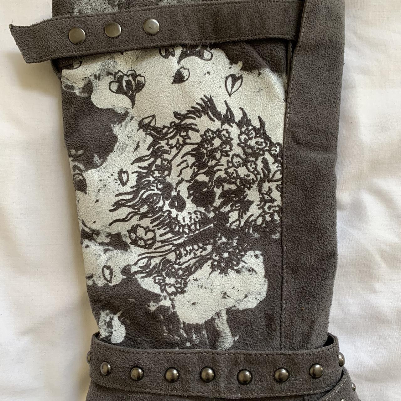 Rare Ed Hardy Boots Size 4 5 UK Really Nice Depop   P0 