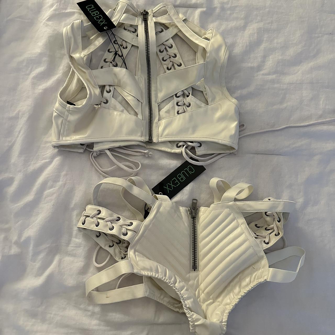 Dolls Kill Club Exx Rude Awakening Set (white).... Depop