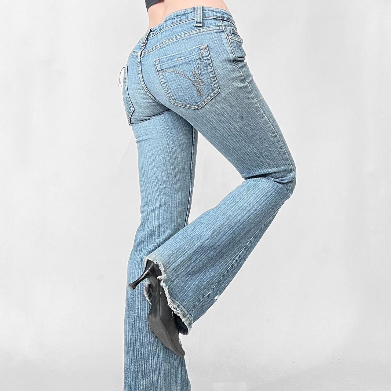 vintage y2k low rise flare jeans, vintage mall brand