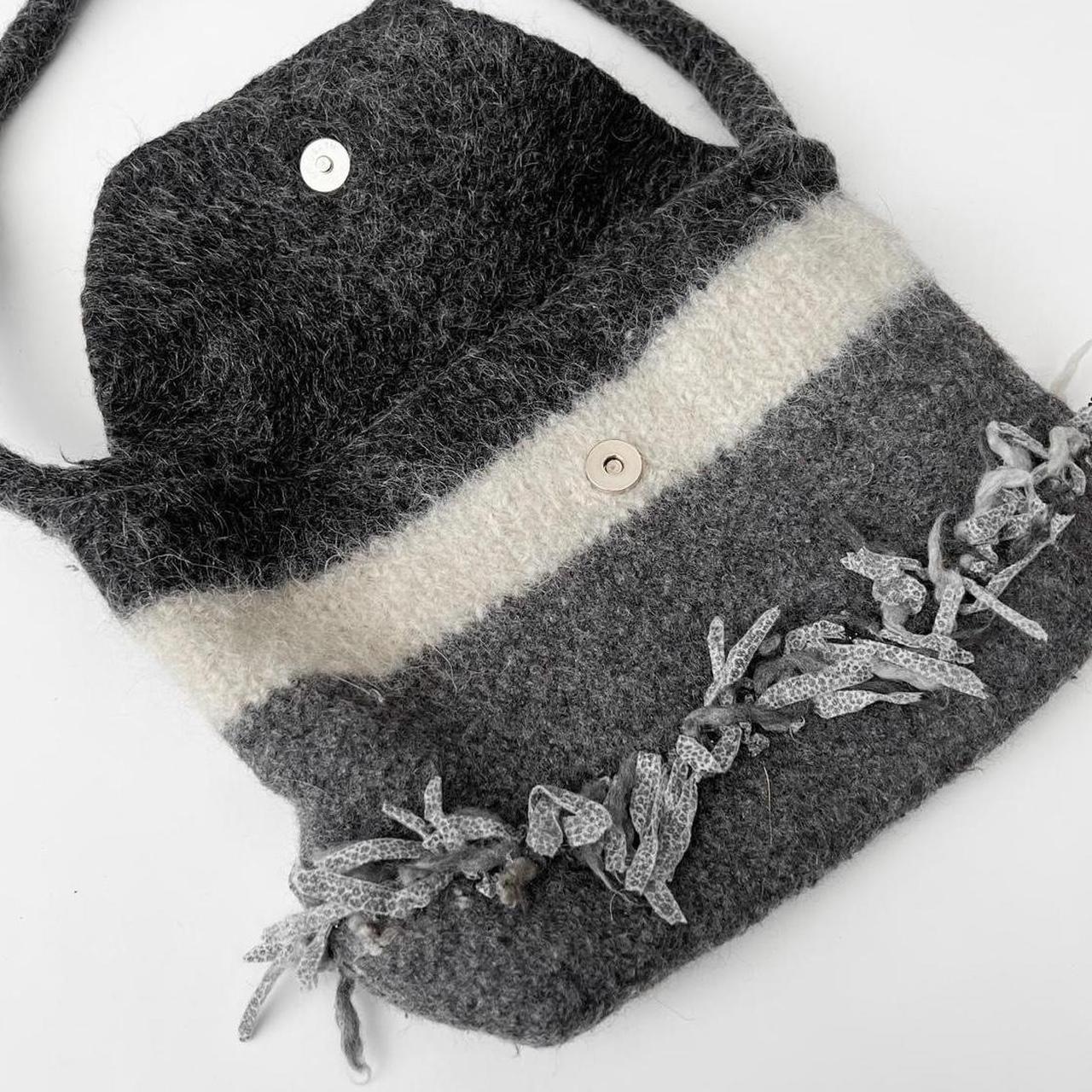 Freyja Handcrafted 2024 Wool Knit Handbag Grey