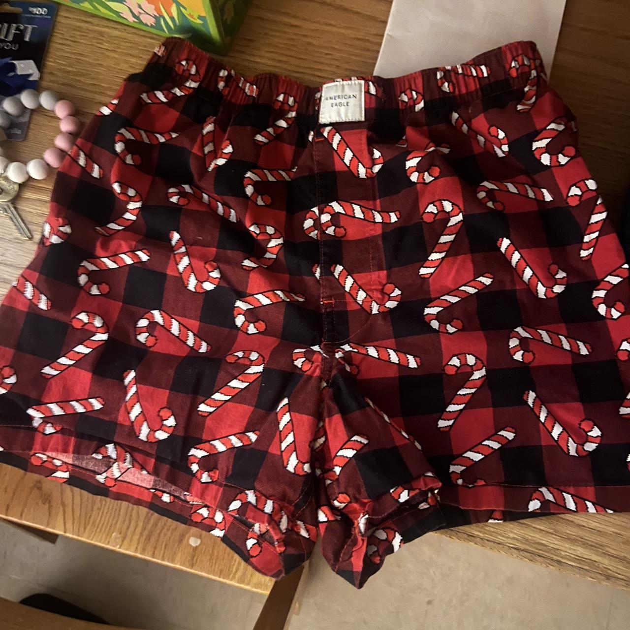 american eagle candy cane plaid boxers i’m a girl so... Depop