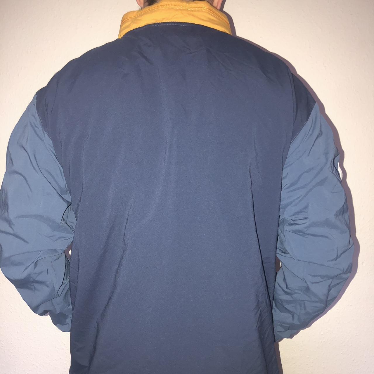 Adidas Men's Yellow and Navy Jacket | Depop