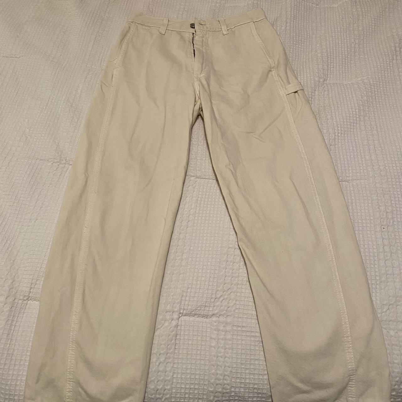 Soft Surroundings Stretch Cream Ivory Pull On Pants - Depop