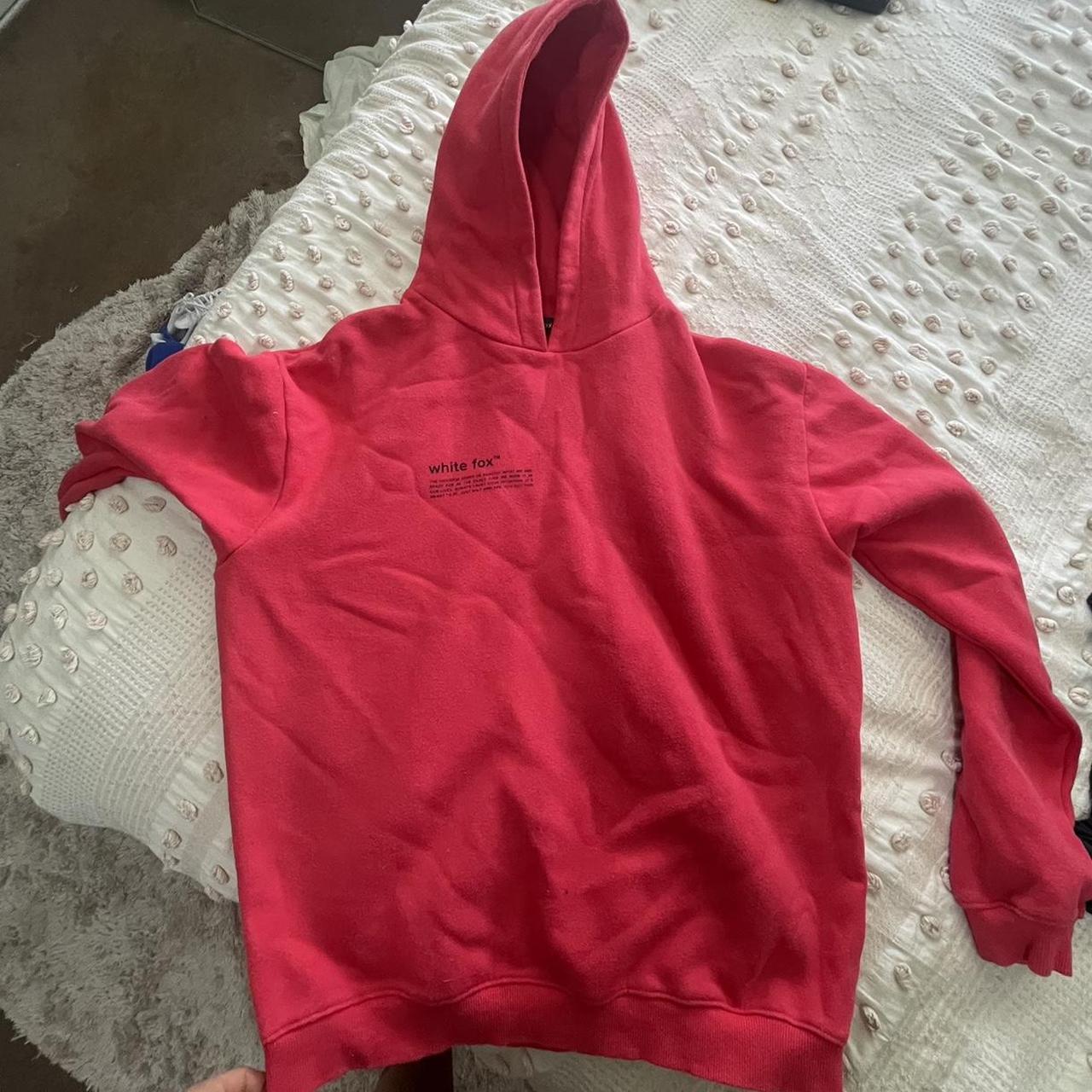 Red white fox boutique hoodie Size s/m Worn a few... - Depop