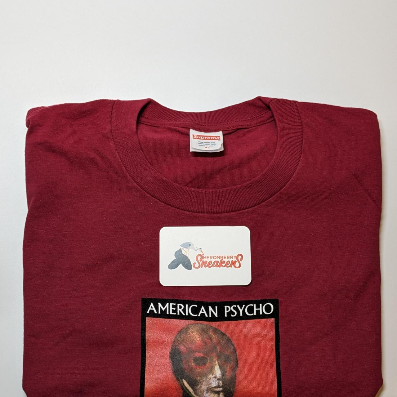 Supreme American Psycho Tee Cardinal Size -... - Depop