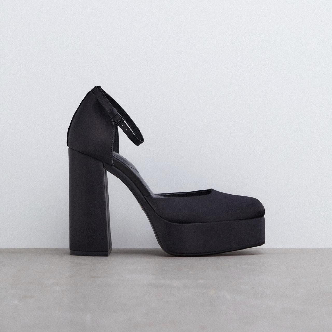 Zara black sales platform shoes