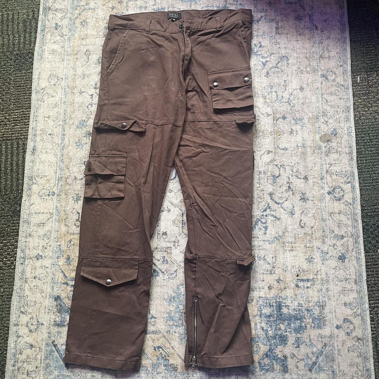 brown cargo pants open to negotiations 😃 cargo... Depop