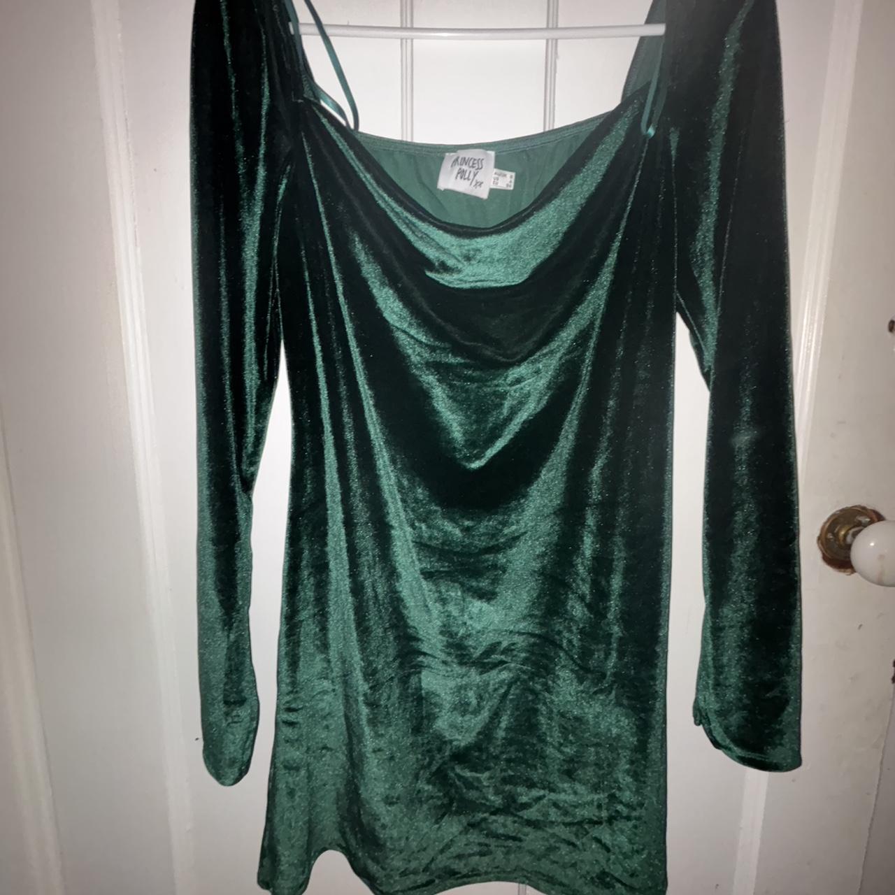 Princess Polly Women's Party Dress Green – Green velvet off