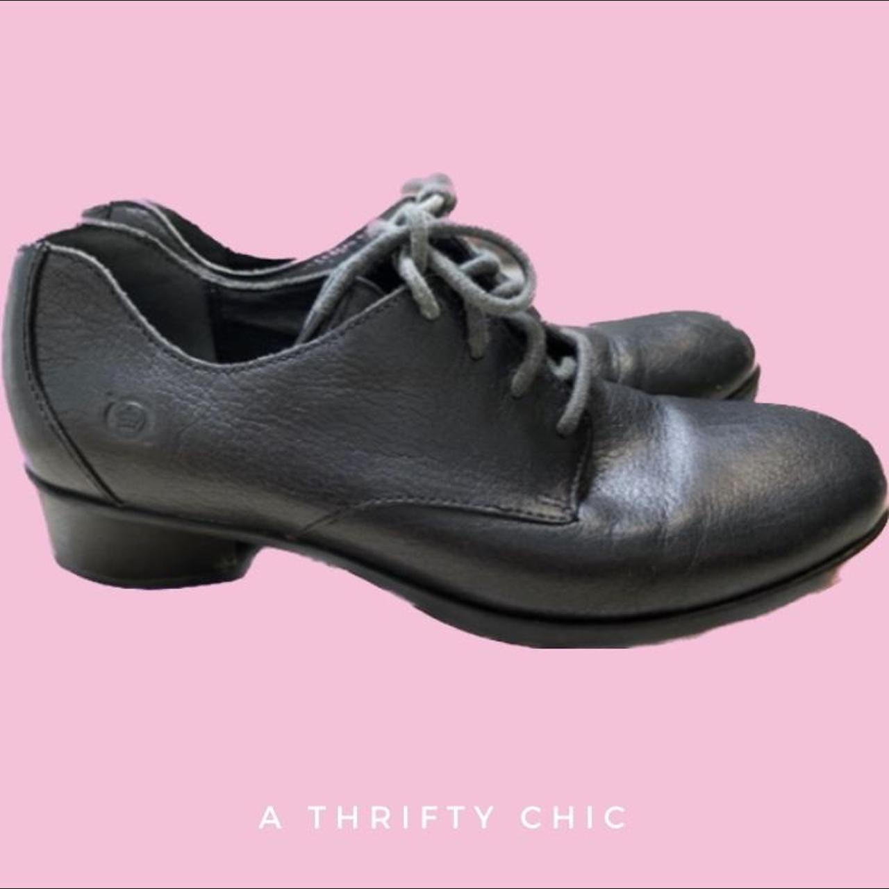 Born Leather Black Lace Up Shoes Size 9 #boc... - Depop
