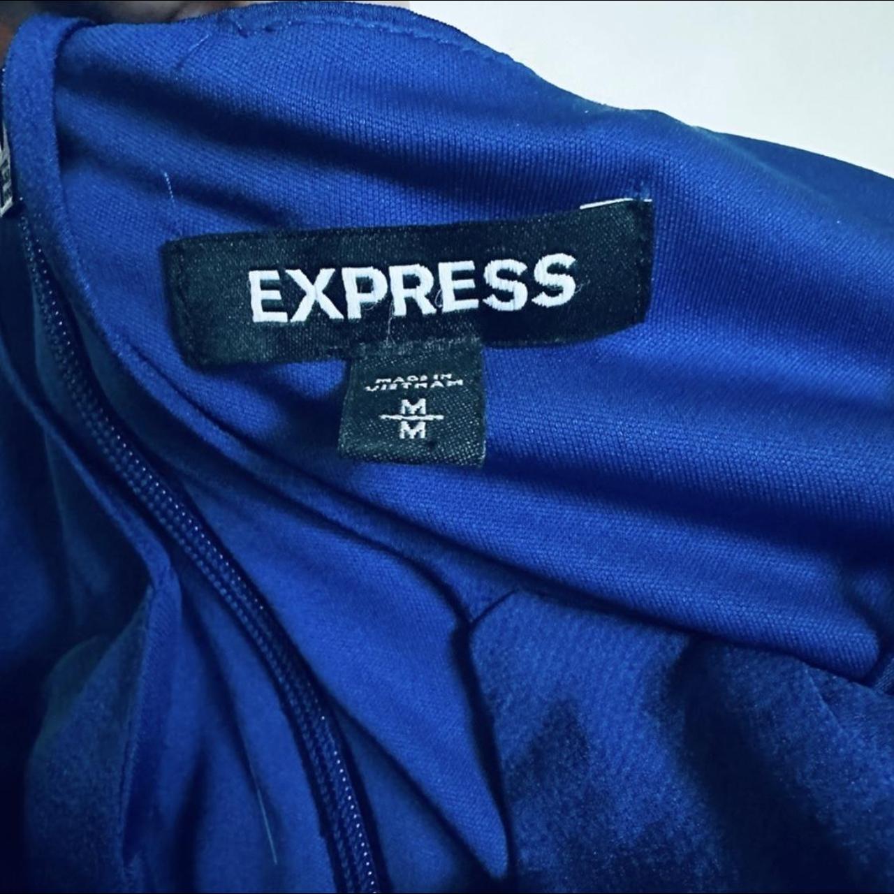 Express dark royal blue crossover front slit... - Depop