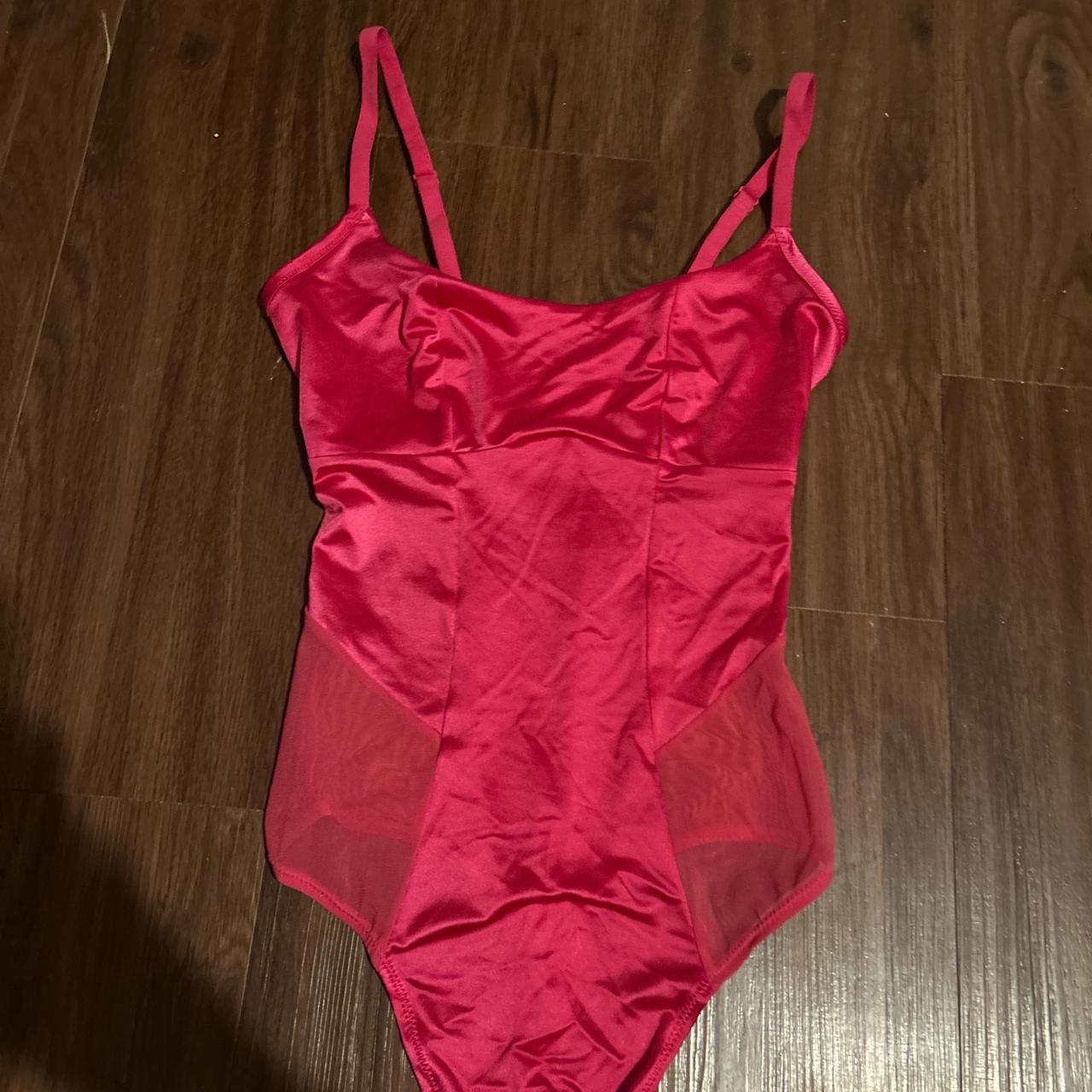 Pink satin bodysuit online